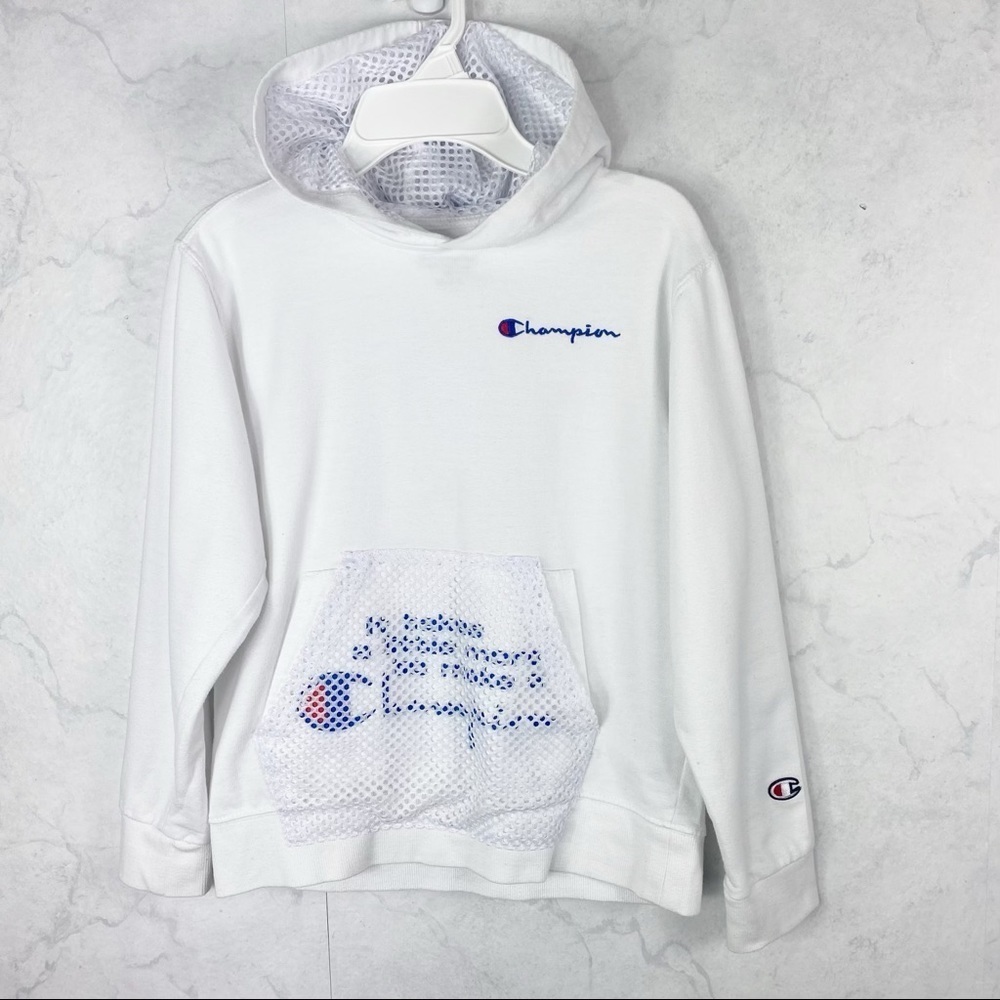 [Champion] White Logo Hoodie